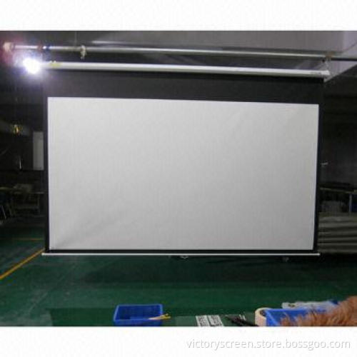 84" 4:3 Matte White Motorized Projection Screen with Remote Controller